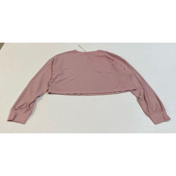 Lululemon Swiftly Tech Cropped Long Sleeve Top Pink Size 4 - Picture 2 of 5